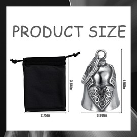 GWAWG Guardian Bell Biker Bell, Motorcycle Bell Lucky Charm, Motorcycle Bell Keyring for Love, Blessing and Peace