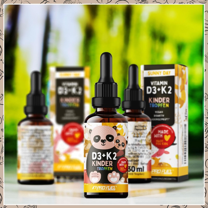 Vitamin D3 + K2 Children's Drops 2000x - with 650