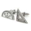 CMJ™ Protractor Set Square Cufflinks Novelty Gift Architect Maths Teacher