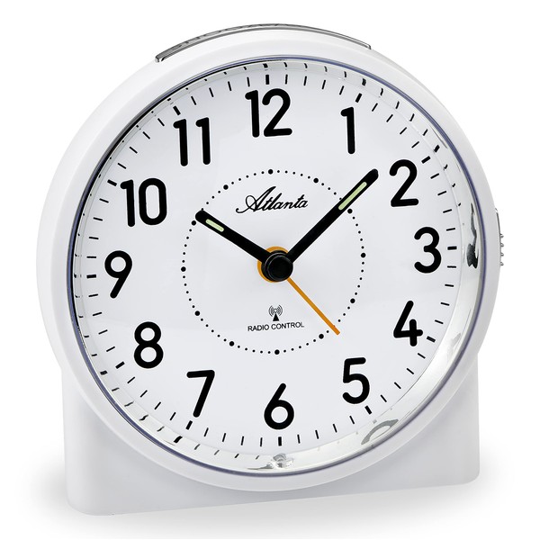 Atlanta Large Radio Alarm Clock Analogue Light Snooze Crescendo Numbers
