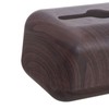 Tissue Box Cover Wood Grain Easy Refill Rectangular Stylish Elegant