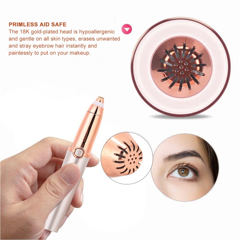 Lipstick Shaped Electric Eyebrow Trimmer Mini Portable Women Eyebrow Shaver