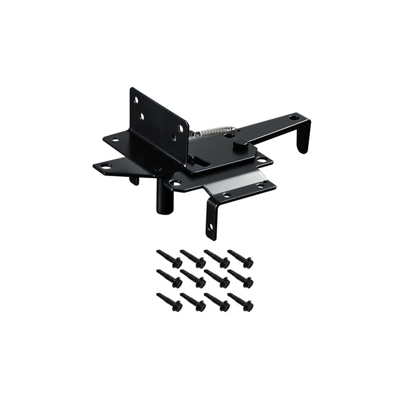 skysen Carbon Steel Vinyl Wood Fence Post Mount Gate Latch(2066-cs-p)
