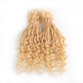 Loc Hair Extensions, Real Human Hair, Full Head Permanent Dreadlock Extensions, Suitable for Men and Women (20 strands 10inch 0.6cm, 613)