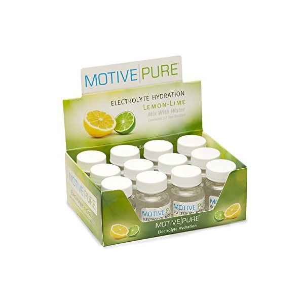 Motive Pure Electrolyte Hydration, Lemon-Lime, 1 oz Mini Bottle, 12-pack