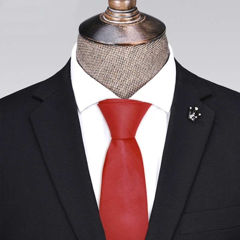 Classic Mens Solid Ties Formal Neck Tie for Business Wedding