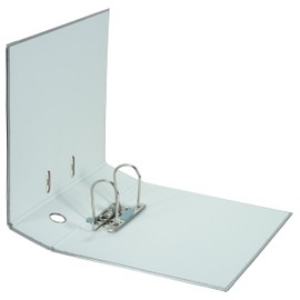 Falken Original Coloured PP Plastic Folder, Made in Germany 8 cm-Wide DIN A4 Grey Ring Binder, Vegan-Friendly Lever Arch Folder, Letter Folder, Office Folder, Slotted Folder