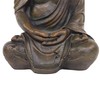 Alpine Corporation 15" Tall Indoor/Outdoor Meditating Buddha Statue, Tabletop Garden