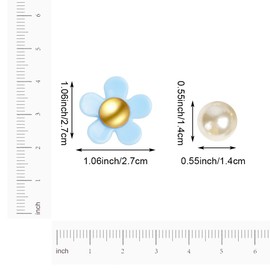 AUAUY Shoe Charms, Crocodile Pendant for Children, Flower Pendant for Crocs, Shoe Charms, Shoe Charm Accessories for Crocs Bracelet, Cute Shoes Decoration for Girls, Boys and Adults, Plastic, Pearl