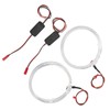 Car LED Angel Eyes Light Guide 95mm/3.7in Purple Lighting 9‑36V
