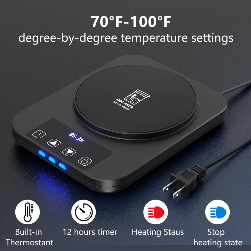 Sourdough Starter Warmer, Precise 1°F Thermostat Control (70-100°F) Sourdough Warming