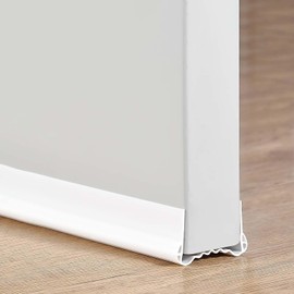 Nueva Actualización Guardapolvo y Protector para Puerta,200CM Burlete para Puerta,BONACHAN Burlete Cubrepolvo para Puertas,Under Door Draft Stopper,Polveras de Silicon,Sellador (Blanco, 200CM)