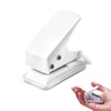 1 Hole Punch, Mini, Compact, White, 0.2 inch (6 mm),
