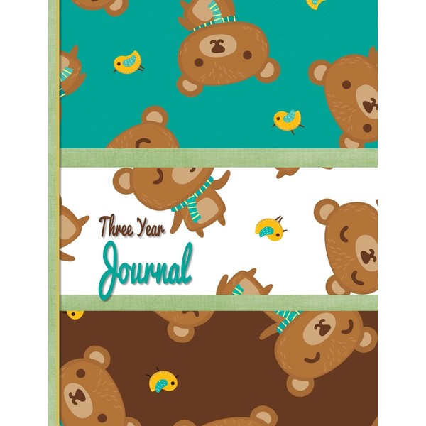 3 Year Journal: Bears Design: 8.5"x 11" Paperback undated Planner