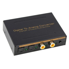 BLUPOW VA501 Multi-Function Audio Converter, 2 Coaxial and Optical Digital to Analog Audio Conversion (DAC) & Coaxial Digital to Optical Digital Audio Converter (DDC) & Audio Switch/Splitter, Optical Selector, DA Converter, Digital to Analog Converter, 192 KHz, 24-bit High Resolution Sound Source Compatible