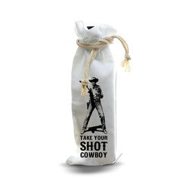 Jolitee “Take Your Shot” Bottle Gift Bag – Reusable Drawstring Canvas Bag with Bold Motivational Design – Perfect for Shot Gifts, Game Nights, or Parties