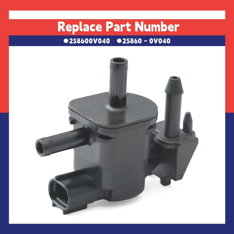 Dusledel 258600V040 Vapor Canister Purge Solenoid Valve Replacement for Toyota