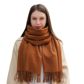 Masada Women's Winter Scarf, Warm and Soft Scarf, brown