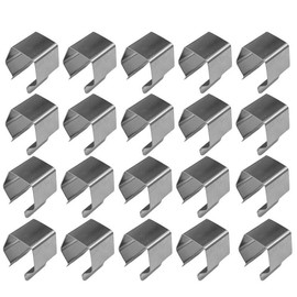 20 pcs Screen Repair Clips, Screen Door Installer Clips, Window Screen Clips, Silver Retainer Clips for Garage, Patio, Balcony, and Screen Installation