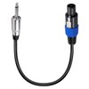Speakon to 1/4" Speaker Cable, 6.35mm TS Male Plug to