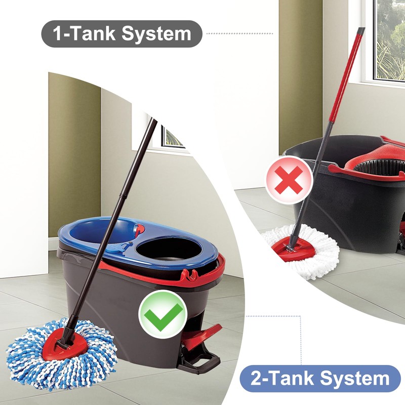 Mop Head Replacement, Spin Mop Replacement Head, Include 4pcs Mop