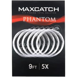 M MAXIMUMCATCH Maxcatch 6 Pack Fly Leader Line Fly Line with Loop 7.5ft/9ft/12ft/15ft (0X-6X) (9ft 4X(2pcs) +5X(2pcs)+6X(2pcs)