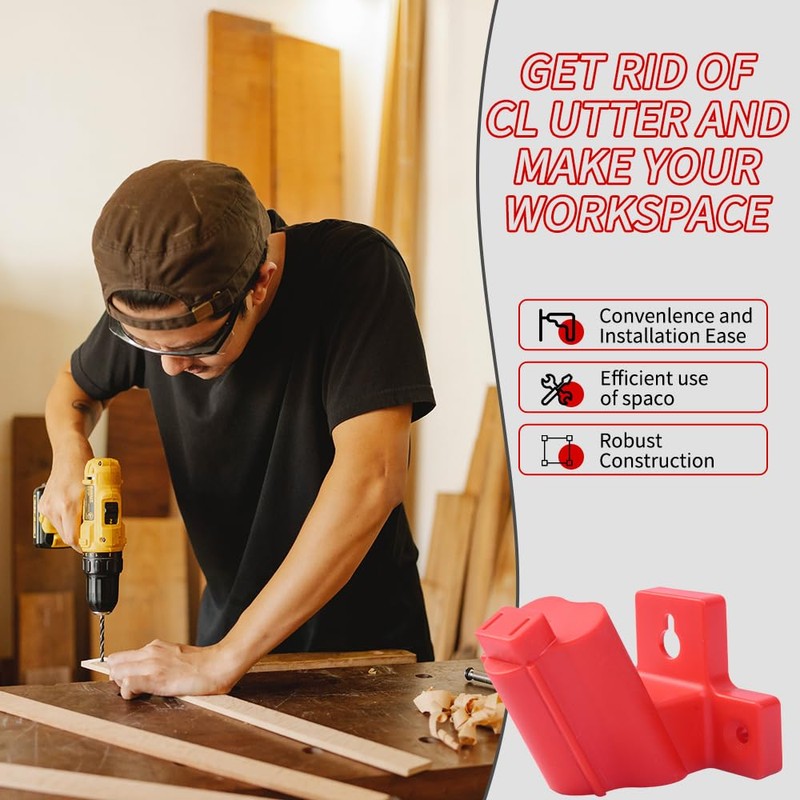 KETTKEL 8 Pack Tool Holder for Milwaukee Drill M12 12V,Wall