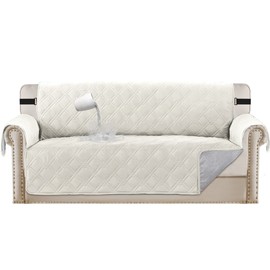 Turquoize 100% Waterproof Couch Covers for Pets Oversized Sofa Covers for Dogs, Washable Non-Slip Sofa Slipcovers for 3 Cushion Couch, Sofa Protector Furniture Cover for Pets (XL Sofa, Taupe)