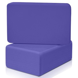 Yoga Blocks Set of 2, Yoga Bricks Supportive EVA Foam Soft Non-Slip Surface for Yoga, Pilates, Meditation - 2 Pack (Slate Blue)
