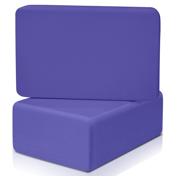 Yoga Blocks Set of 2, Yoga Bricks Supportive EVA Foam