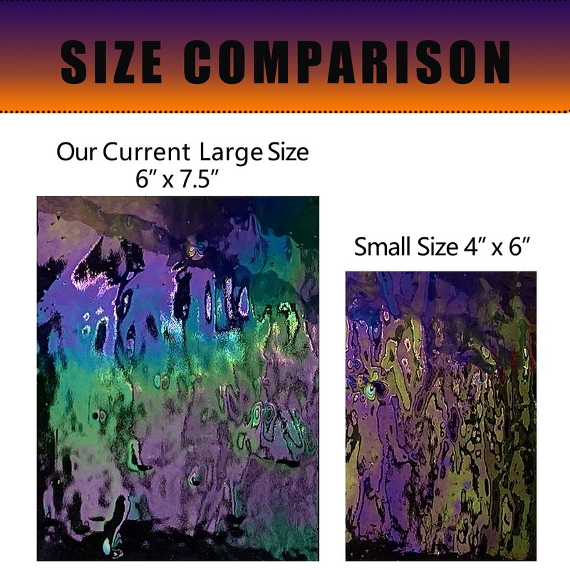 PALJOLLY 6 Sheets 7 1/2 x 6 inch Iridescent Stained