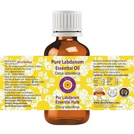 Deve Herbes Pure Labdanum Aceite esencial (Cistus ladaniferus) 100% natural grado terapéutico destilado a vapor, 30 ml
