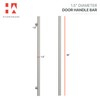 HYDROWARE Modern Contemporary Long Stainless Steel Push Pull Door Handle