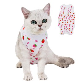 Kitipcoo Professional Surgery Recovery Suit for Cats Paste Cotton Breathable Surgery Suits for Abdominal Wounds and Skin Diseases for Cats Dogs, After Surgery Wear Suit