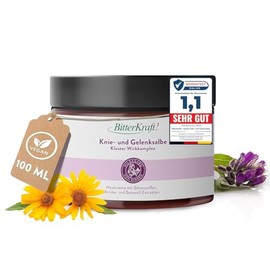 BitterKraft! Kloster Knee & Joint Ointment 100 ml - According to Hildegard von Bingen - with Arnica, Comfrey & Rosemary - 100% Natural - Made in Germany