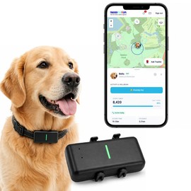 Dog GPS Tracker Real-Time Location, IP68 Waterproof 45g, 365-Day History