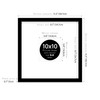 10x10" Square Picture Frame, Display Pictures 6x6" With Mat or