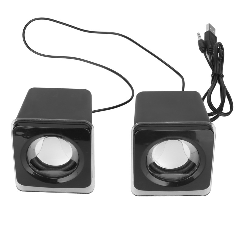 1 Pair Mini USB2.0 Speaker Computer Laptop Desktop Wired Stereo