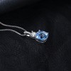 JewelryPalace 2.2ct Cushion Cut Genuine Sky Blue Topaz Pendant Necklace