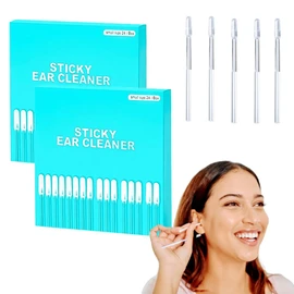 48 PCS Sticky Ear Pick Tool Washable Ear Wax Removal Reusable Sticky Cotton Swabs for Child and Adult Earwax Removal Tool