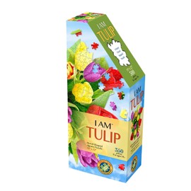 Madd Capp: I Am Tulip - 350 Piece Jigsaw Puzzle - 8005 – Ages 10+, Unique Floral-Shaped Border, Challenging Random Cut, Includes Educational Madd Capp Fun Facts