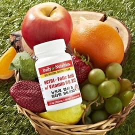 뉴트리 엽산 B9 비타민B6 B12/임산부 철분제 엽산제 Nutri Folic Acid B9 Vitamin B6 B12 / Iron Supplement Folic Acid for Pregnant Women