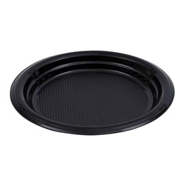 Boardwalk Hi-Impact Plastic Dinnerware, Plate, 6" dia, Black, 1,000/Carton