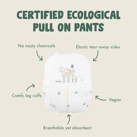 Eco by Naty Pull Ups - Hypoallergenic and Chemical-Free Training Pants, Highly Absorbent and Eco Friendly Pull Ups for Boys and Girls - Size (5) 3T-4T (26-40 lbs) – 80 Count