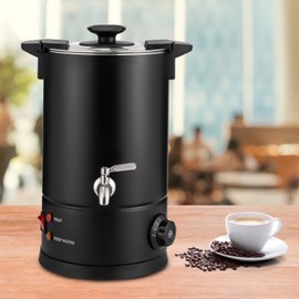 choayun Coffee Urn, 8L 30 Cups Electric Coffee Maker with Filter & Faucet, 1000W Fast Heating 304 Stainless Steel Hot Beverage Dispenser for Large Gatherings Parties Buffet Wedding (8L)