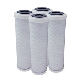 American Water Solutions 4 Pack Flow-Pur 8 Carbon Block Filter Compatible Filters for WCBCS-975-RV System