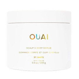 OUAI Scalp & Body Scrub, St. Barts – Exfoliating Sugar & Coconut Oil Blend for Smooth, Hydrated Skin & Healthy Scalp, Removes Product Build-Up, Gently Polishes & Moisturizes Dry Skin (8.8 Oz)