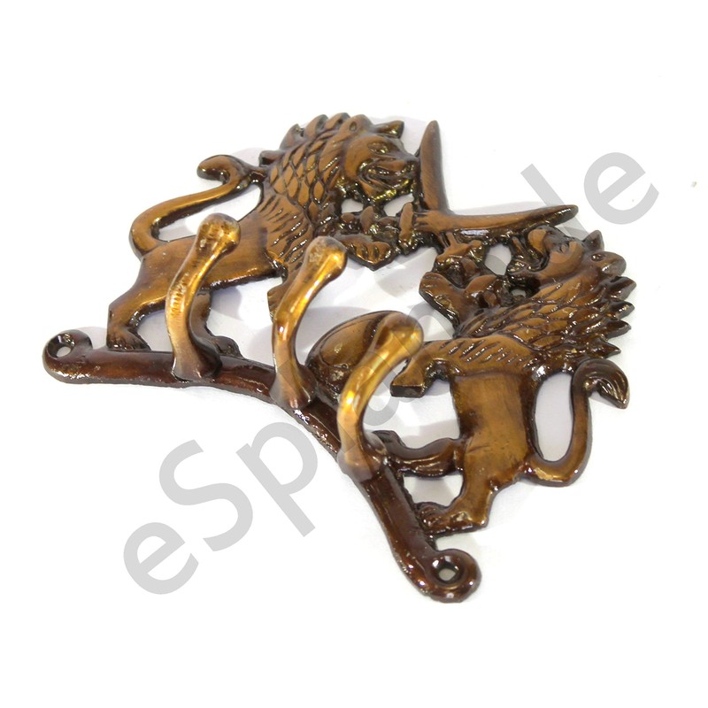 eSplanade Brass Ethnic Fighting Lions Key Stand | Key Holder