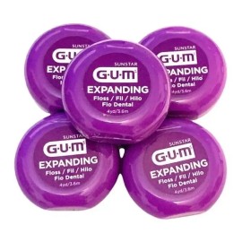 Kit De 5 Hilos Dentales Expanding Floss Gum 3.6 M
