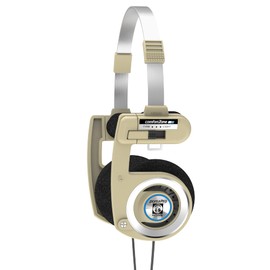 Koss Porta Pro Wired Limited Edition Rhythm Beige On-Ear Headphones In-Line Microphone Volume Control Touch Remote with Hard Carrying Case with 3.5mm Plug, Rhythm Beige